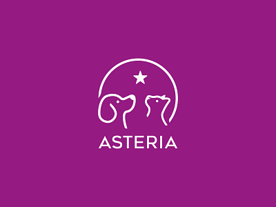 "Asteria" - Logo for dog & cat food alperyildiz asteria cat cat food dog dog food icon logo space star