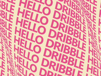 Hello Dribbble! after after effects aftereffects animated gif animation animation after effects cylinder hello hello dribbble text text animation type typo typography vector