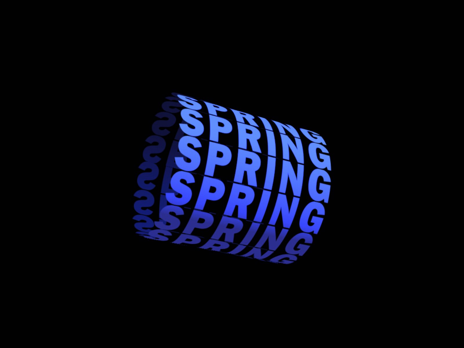 Spring after after effects aftereffects animated gif animation animation after effects cylinder text animation type typography vector