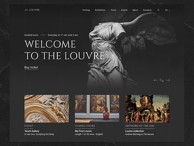The Louvre Museum Redesign Concept art concept design figma museum ui web