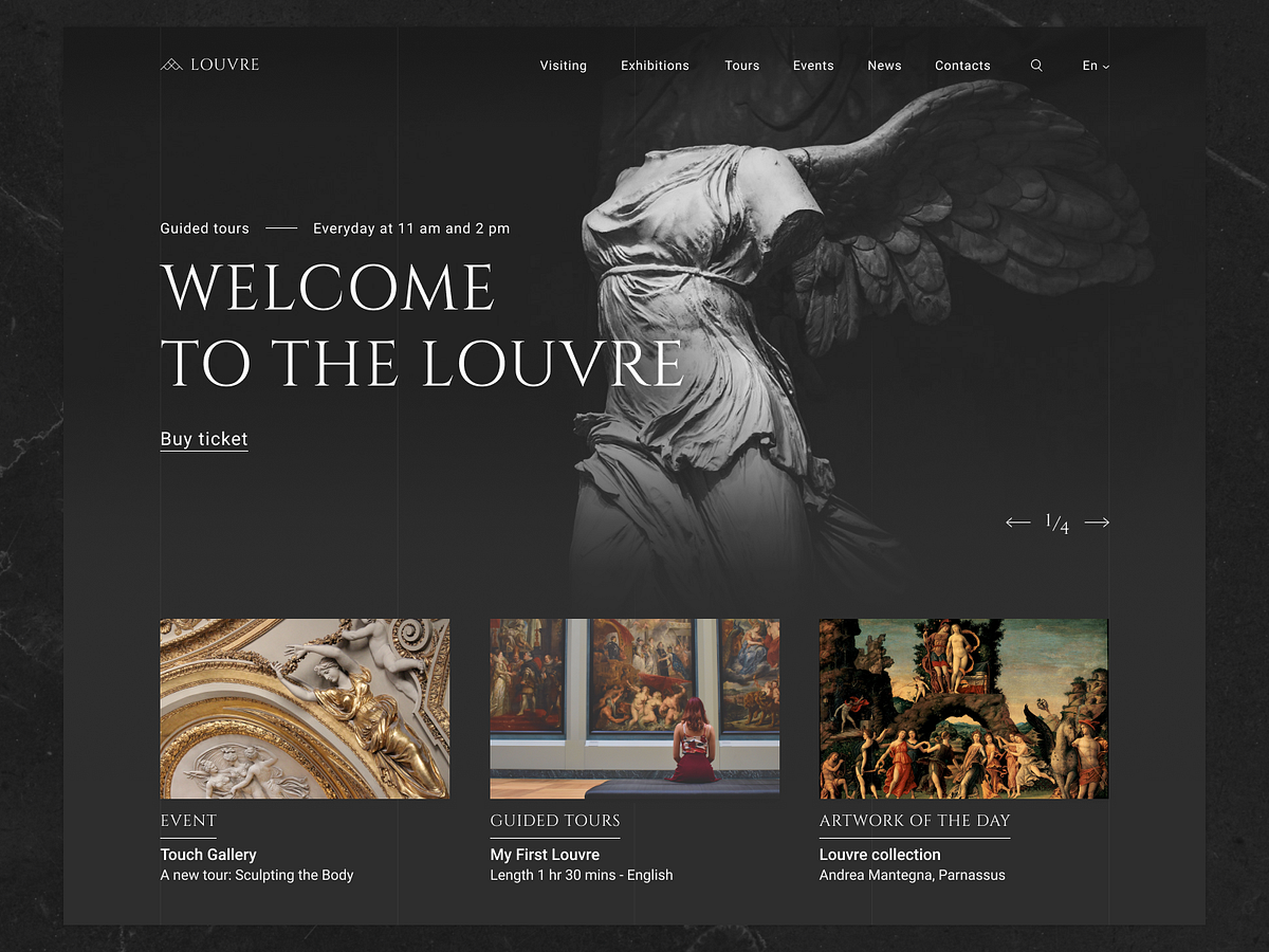 The Louvre Museum Redesign Concept by Daria Sytnyk on Dribbble