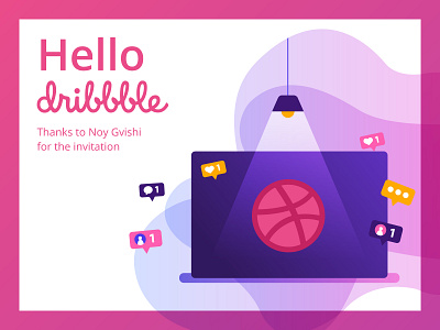 Hello Dribbble design ui ux vector