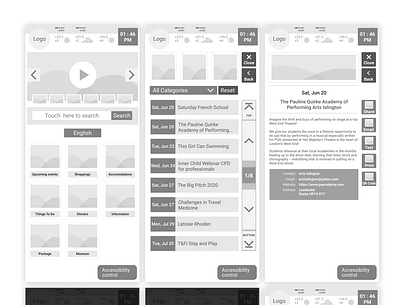 InteractiveKiosk wireframes design ui ux wireframe wireframing