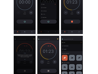 MicrowaveApp app design minimal ui ux