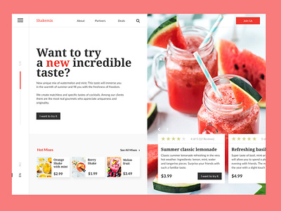 Cocktail recipes website ui ux