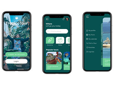 TropicoTour design minimal ui ux