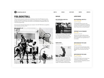 Basketball World Cup Blog branding design minimal ui ux web website