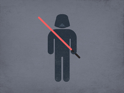 The Force is strong with this one. flat gray icon minimalist star wars