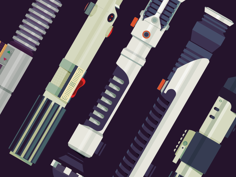 Lightsabers Vector by Matt Stevenson on Dribbble