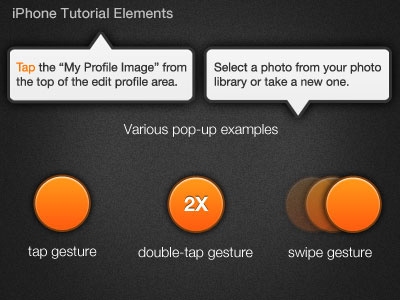 iPhone Tutorial Elements box bubble gesture gui help iphone popup tap tooltip tutorial ue ui ux