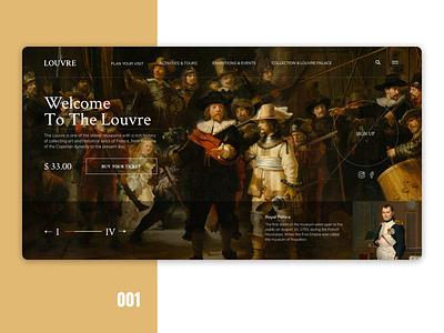 Daily UI #001 Redesign concept website louvre