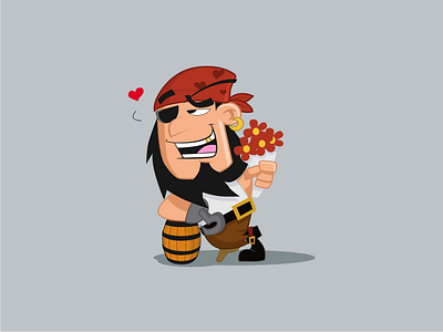a date, me lady ? captain character date face hook love mascot pegleg pirate tease teasing