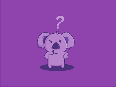 what should i do now ? character confused cute fun funny koala mascot question sticker