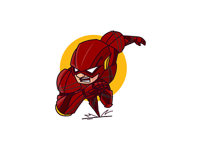 Barry "break the rule" Allen cartoon character flash flashpoint illustration justice league mascot namilurihas paradox snyder cut sticker the flash
