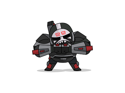 Let's blow something up. Yeah! cartoon character clone illustration mascot namilurihas simple star wars stormtrooper the bad batch trooper wrecker
