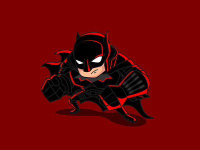 I'm Vengeance ! bantet batman battinson cartoon character detective mascot namilurihas simple sticker the batman