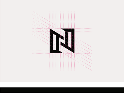 the building of the N. grid letter logo mark monogram n n letter namilurihas process square wip