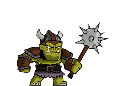 Orc green idle mace orc