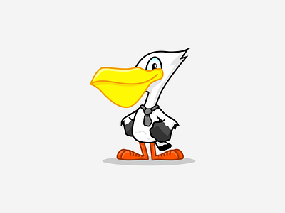 PelicanPete beach bird cartoon mascot namilurihas ocean pelican sea yellow