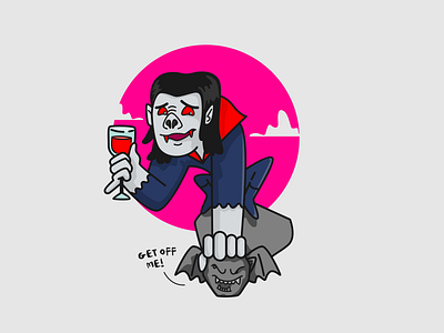 Morbius angry cartoon character gargoyle illustration marvel mascot morbius namilurihas night simple sticker vampire wine