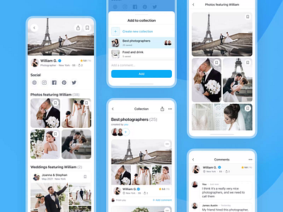 The biggest marketplace of wedding Venues and Vendors cards collections comments design dress gallery interface ios marriage mobile mobile app motion design photographer photographers photos suit ui ux venue wedding