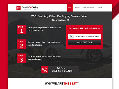 BuyMyCarToday buy cars design ui ux web