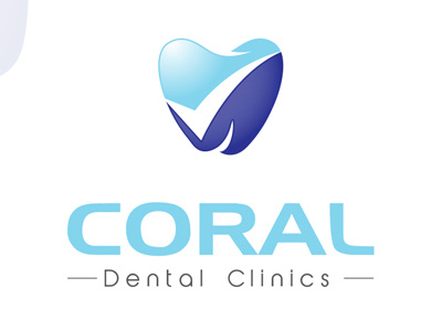 Coral - logo clinics dental design logo