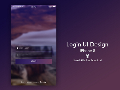 Login UI Design - Free To Download app design free iphone8 login mobile app ui ux
