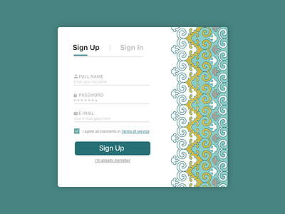 Sign Up - Arabic Style dailyui design graphicdesign red ui userinterface ux web
