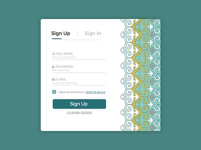 Sign Up - Arabic Style