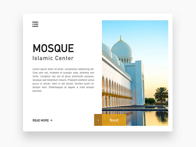MOSQUE - Landing Page islamic mosque ui ux
