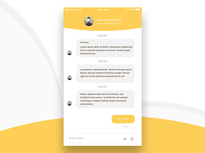 Chat - Direct Message chat design ui ux