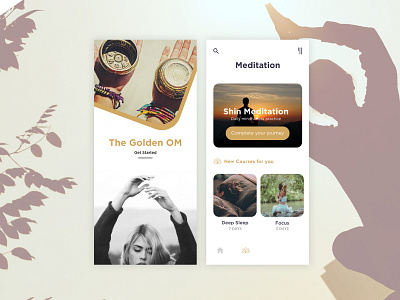 The golden om mobile app design mobile design mobile ui ui ux yoga