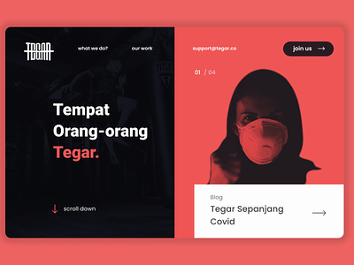 TEGAR.CO : Tempar Orang-orang Tegar. branding logotype ui webdesign