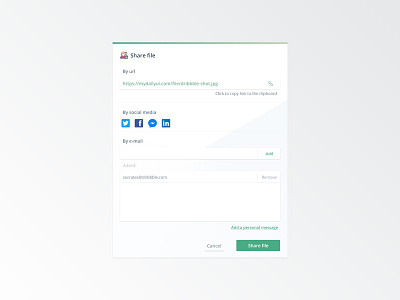 Sharing a file 010 clean daily dailyui design interface minimalism social share ux