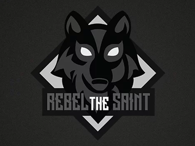 Rebel The Saint logo brand identity logo wolf