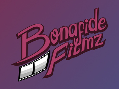 Bonafide Filmz Logo branding design film lettering logo