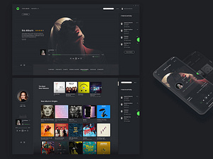 Spotify Website designs, themes, templates and downloadable graphic