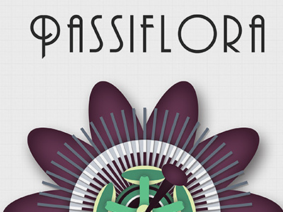Passiflora Exploded adobe cc exploded view floral graphic design neo retro pattern purple symmetry