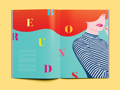 Rebounds breton color editorial editorial design flow flowing girl hair layout magazine rebounds stripe striped type type art type daily type design typogaphy typography art