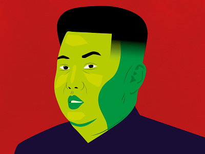 Kimmy dictator fade illustration kim jong un north korea portrait portrait art