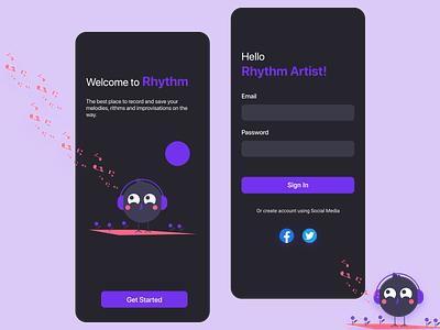 Rhythm App Inspiration music music app music player musician rhythm uidesign