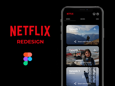 Netflix Redesign UI Inspiration mobile mobile app mobile app design mobile design mobile ui netflix redesign redesign concept uidesign uiuxdesign