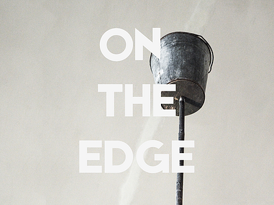 "On the edge" Installation concept bucket installation sharp type white