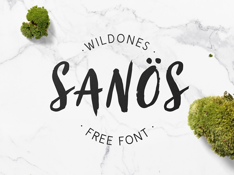 Sanös - Free Font wildones wildpicks sanos paint type typeface handwritten brush free font freebie