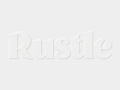 Rustle (Brand) branding design logo