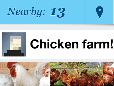 ...is good. chickens design iphone location ui