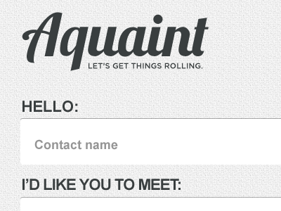 Aquaint.us aquaint branding design naming