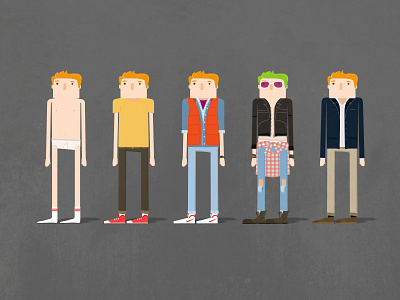 WIP. Marty character styles back to the future characters design illustration motion design styleboard