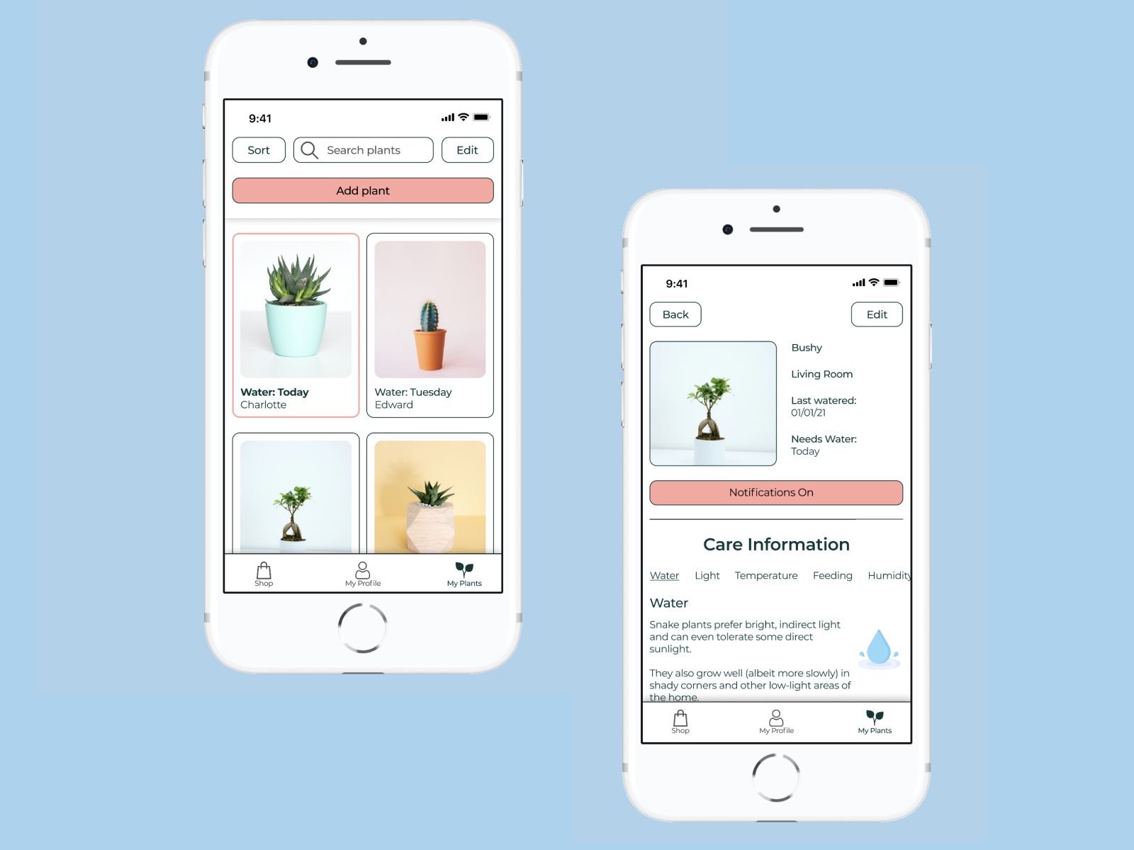 Plant Care App by Matthew Farmer on Dribbble